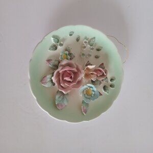Lefton floral wall plate